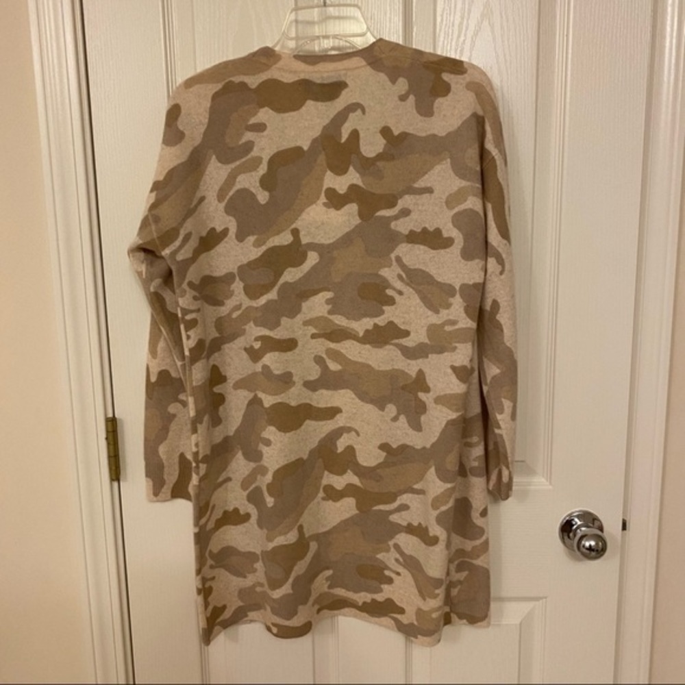 MAGASCHONI Cashmere Camo Open Front Cardigan in Neutral Camo - Picture 7 of 12